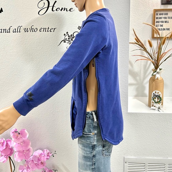 Nike Air Pivot V3 Sweatshirt Men's Size S Small Basketball Blue Black Side Zip - Picture 6 of 9